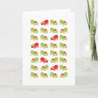 Lots of Christmas Pigs Holiday Card