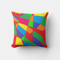 Lots of colours cushion red yellow blue