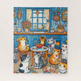 Lots of Cute Cats Folk Art jigsaw puzzle