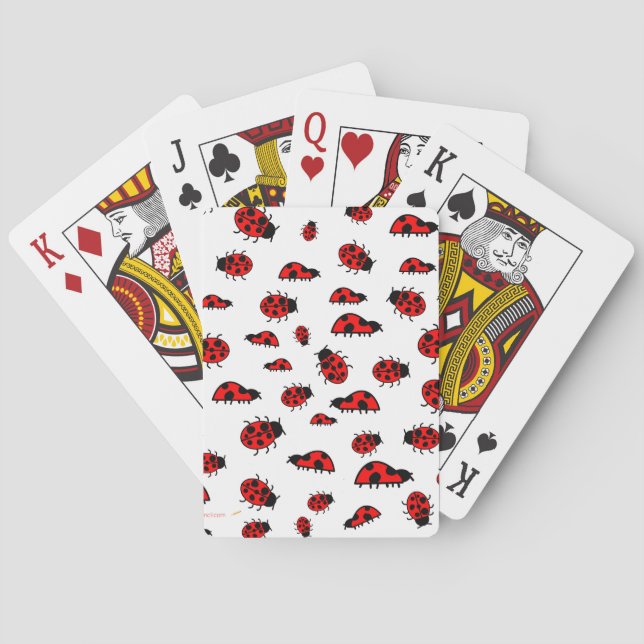 Lots of Cute Ladybugs Deck of Playing Cards (Back)