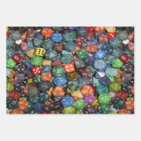 Lots of dice wrapping paper