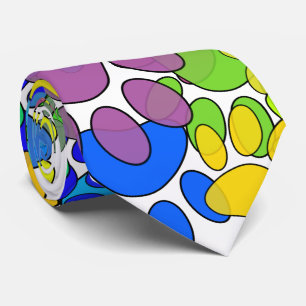 Lots Of Dog Paw Prints All Over Tie