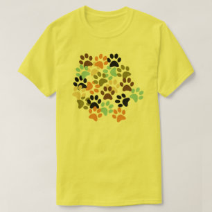 Lots of dog paw prints pattern T-Shirt