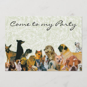 Lots of Dogs Collage Invitations