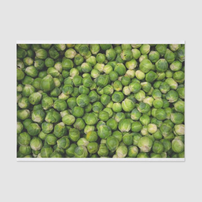 Lots of Fresh Brussels Sprouts Tissue Paper (Front)