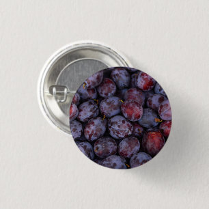 Lots of Fresh Purple Plums 3 Cm Round Badge