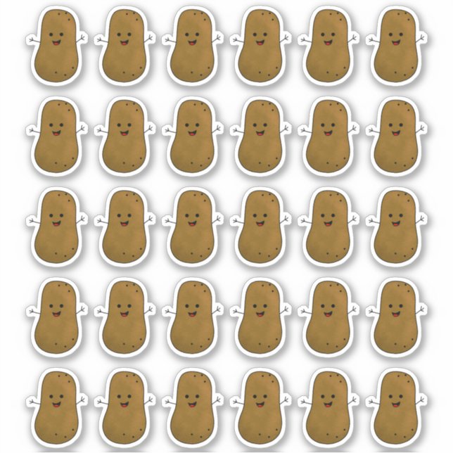 Lots Of Happy Potatoes Sticker (Front)
