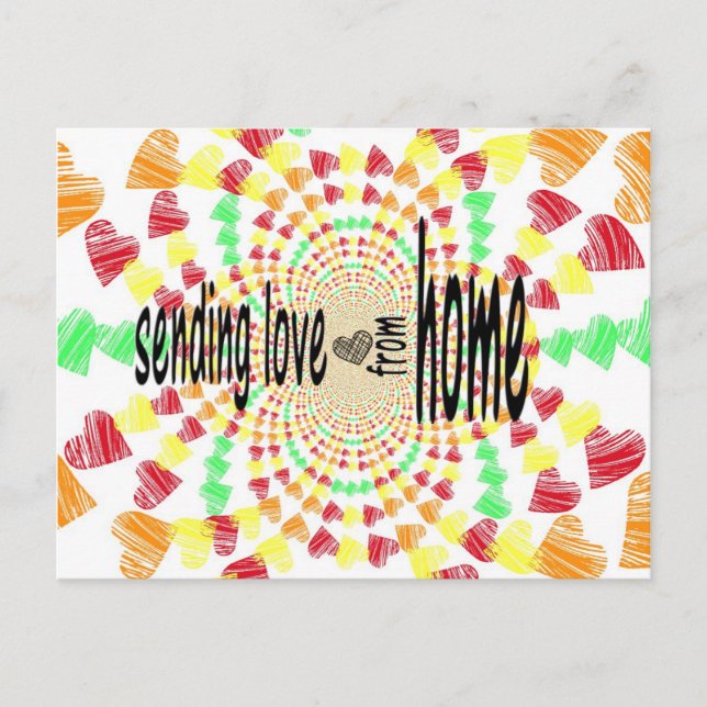 Lots of Hearts from Home Postcard (Front)