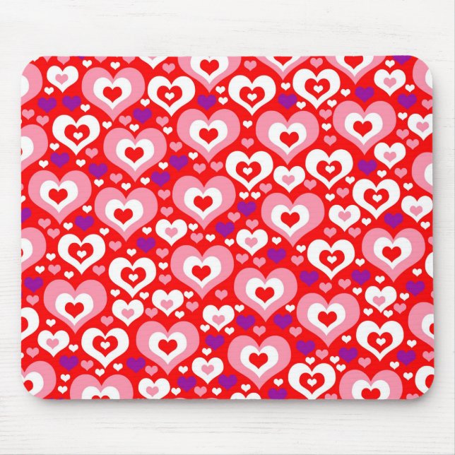 Lots of Hearts Mouse Mat (Front)