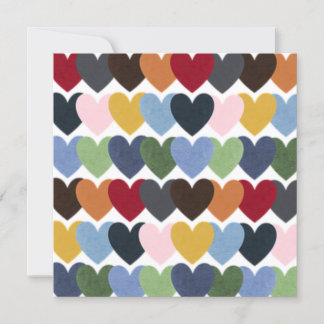 Lots of Hearts Valentine Designer Square Note Card