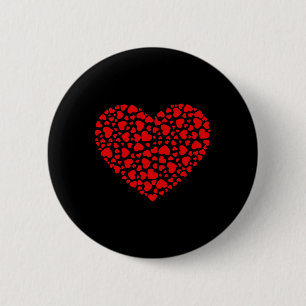 Lots Of Hearts Valentine's Day Boys Girls Kids 6 Cm Round Badge