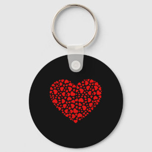 Lots Of Hearts Valentine's Day Boys Girls Kids Key Ring