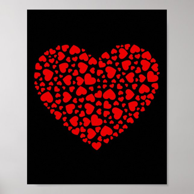 Lots Of Hearts Valentine's Day Boys Girls Kids  Poster (Front)