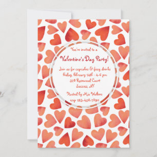 Lots of Hearts Valentine's Day Invitations
