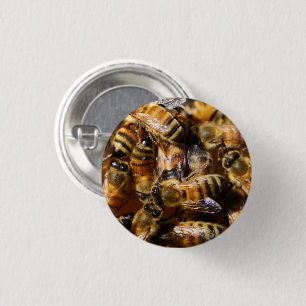 Lots of Honey Bees 3 Cm Round Badge