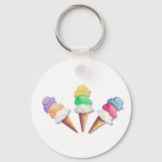 LOTS of ICE CREAM FLAVORS by SHARON SHARPE Key Ring