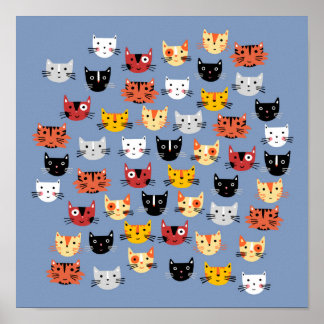 Lots of Kitty Cats Poster