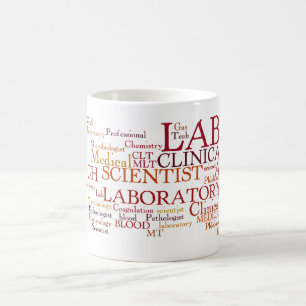 LOTS OF LABORATORY SCIENTIST WORDS COFFEE MUG