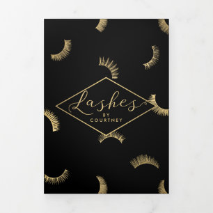 Lots of Lashes Lash Salon Black/Gold Brochure