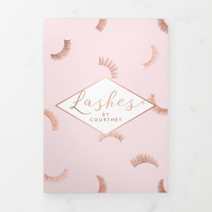 Lots of Lashes Lash Salon Pink/Rose Gold Brochure