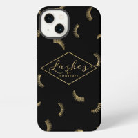 Lots of Lashes Pattern Black/Gold Personalised