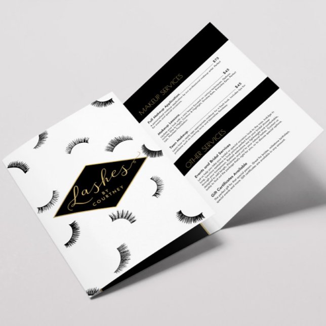 Lots of Lashes Pattern Lash Salon Brochure (Creator Uploaded)
