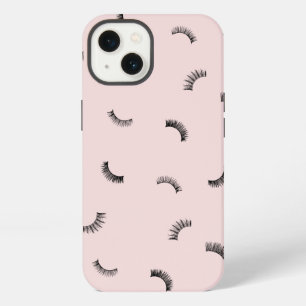 Lots of Lashes Pattern Pink/Black iPhone 13 Case