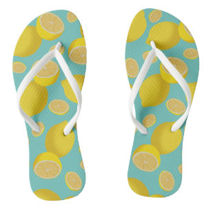 Lots Of Lemons Flip Flops
