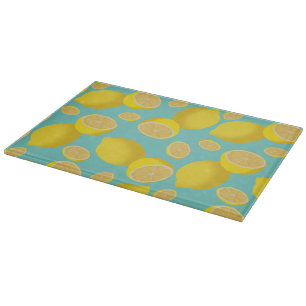 Lots Of Lemons Glass Cutting Board