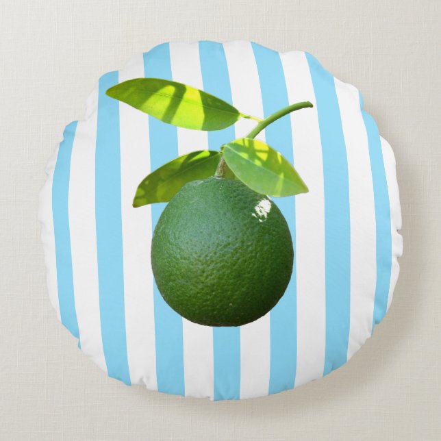 Lots of Lime Round Cushion (Front)