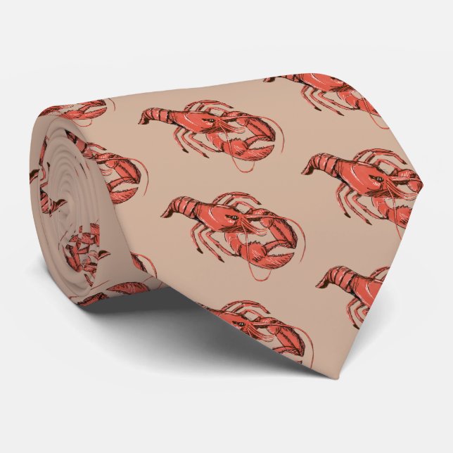 Lots of Lobsters Tie (Rolled)