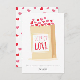 Lots of love classroom valentine's day card