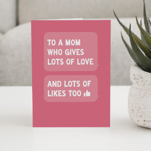 Lots of love cute sweet funny Mother's Day Card