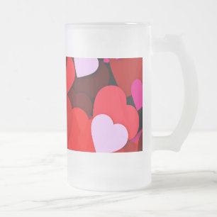 Lots of Love Frosted Glass Beer Mug