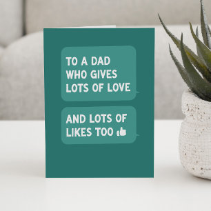 Lots of love funny green Happy Father's Day Card