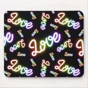 Lots of Love Neon Signs Mouse Mat