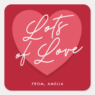 Lots of Love Valentine’s Day Square Sticker