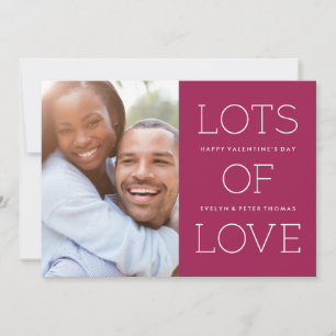 Lots of Love Valentine's Day Card - Mulberry