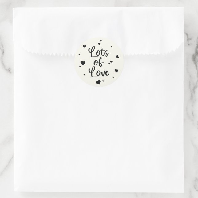 Lots of Love Valentine's Day Classic Round Classic Round Sticker (Bag)