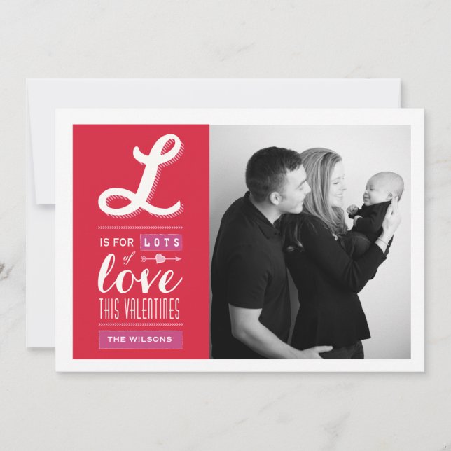 Lots of Love | Valentine's Day Photo Card (Front)