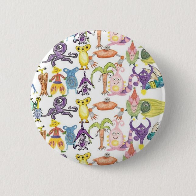 Lots of Monsters 6 Cm Round Badge (Front)