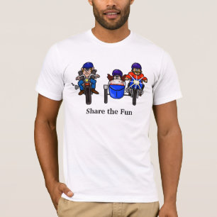 Lots of Motorcycle Riders Cartoon T-shirt