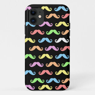 Lots of Moustaches (black) iPhone 11 Case