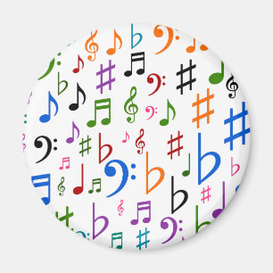 Lots of Musical Notes and Symbols Magnet