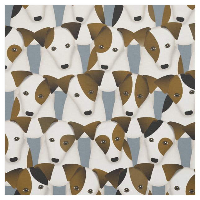 Lots of Parson Jack Russell Terriers dogs pattern Fabric (Swatch)