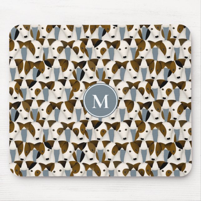 Lots of Parson Jack Russell Terriers dogs pattern  Mouse Mat (Front)