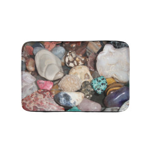 Lots of Polished Rocks, Agate, Tiger Eye, Quartz Bath Mat