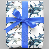 Lots of Sharks Watercolor