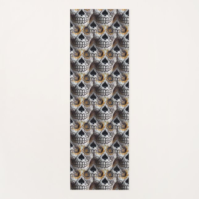 Lots of Skulls Yoga Mat (Front)