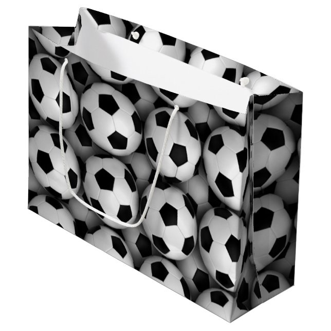 lots of soccer balls large gift bag (Front Angled)